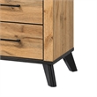 Queen Bedroom Set- Black- Dark Brown- 3 Piece Set with 2 Nightstands