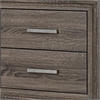 Queen Bedroom Set- Oak Brown- Silver- 2 Piece Set with Nightstand