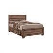 California King Bedroom Set- Storage- Brown- 2 Piece Set with Nightstand