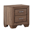 California King Bedroom Set- Storage- Brown- 2 Piece Set with Nightstand