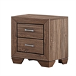 California King Bedroom Set- Storage- Brown- 2 Piece Set with Nightstand