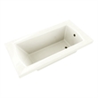 72X36 OVO Contemporary Rectangular Acrylic Drop-In Bath tub in Biscut