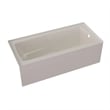 72X30 Right Hand Drain PSTARK Acrylic Bathtub w/ Smooth Integral Skirt in Biscut