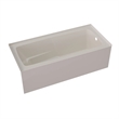 72X32 Right Hand Drain PSTARK Acrylic Bathtub w/ Smooth Integral Skirt in Biscut