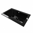 66X42 OVO Rectangular Acrylic Drop-In Bath Tub w/ Center Drain in Black