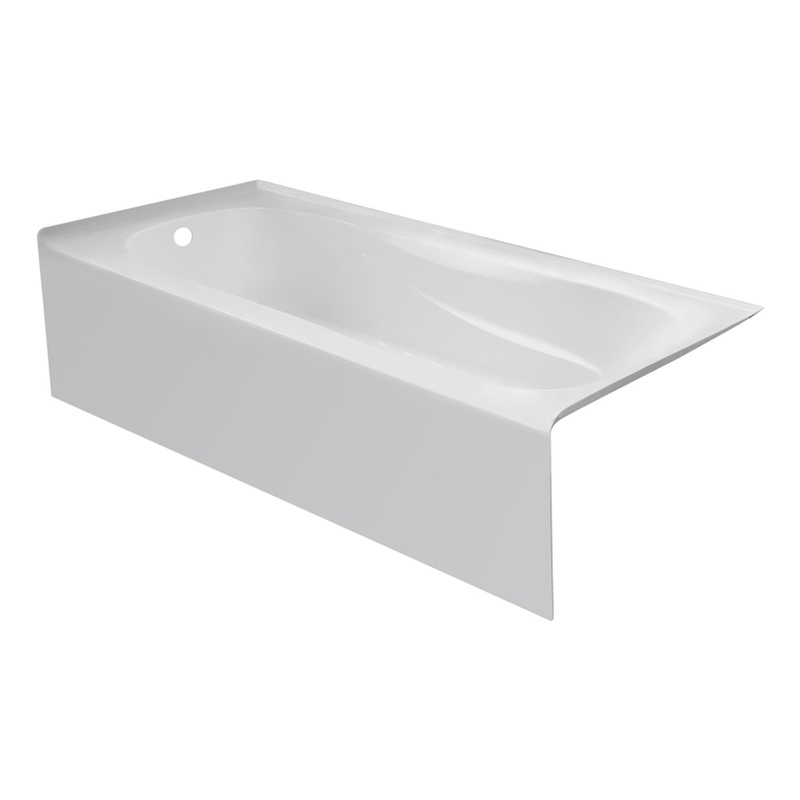 PRO Acrylic 66X32 Right Hand Drain Bathtub Interior and Integral Skirt in White