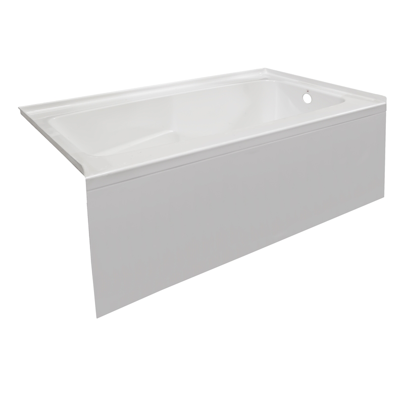 Valley Acrylic Stark 60X30 Right Hand Drain Bathtub w/ Integral Skirt in White