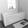 Valley Acrylic 54X32 Left Hand Drain Bathtub w/ Smooth Integral Skirt in White