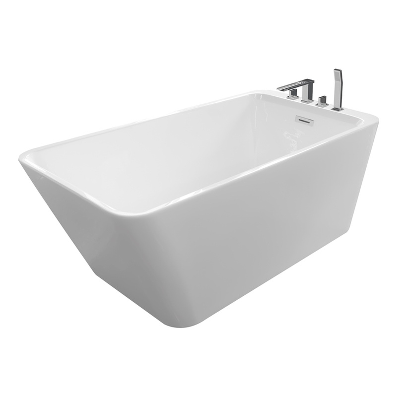 Valley Acrylic JUSTINIAN Freestanding Acrylic Insulated Bathtub in White