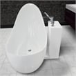 Valley Acrylic ALLAIRE Floor Mounted Faucet Deck for Free Standing Tubs in White
