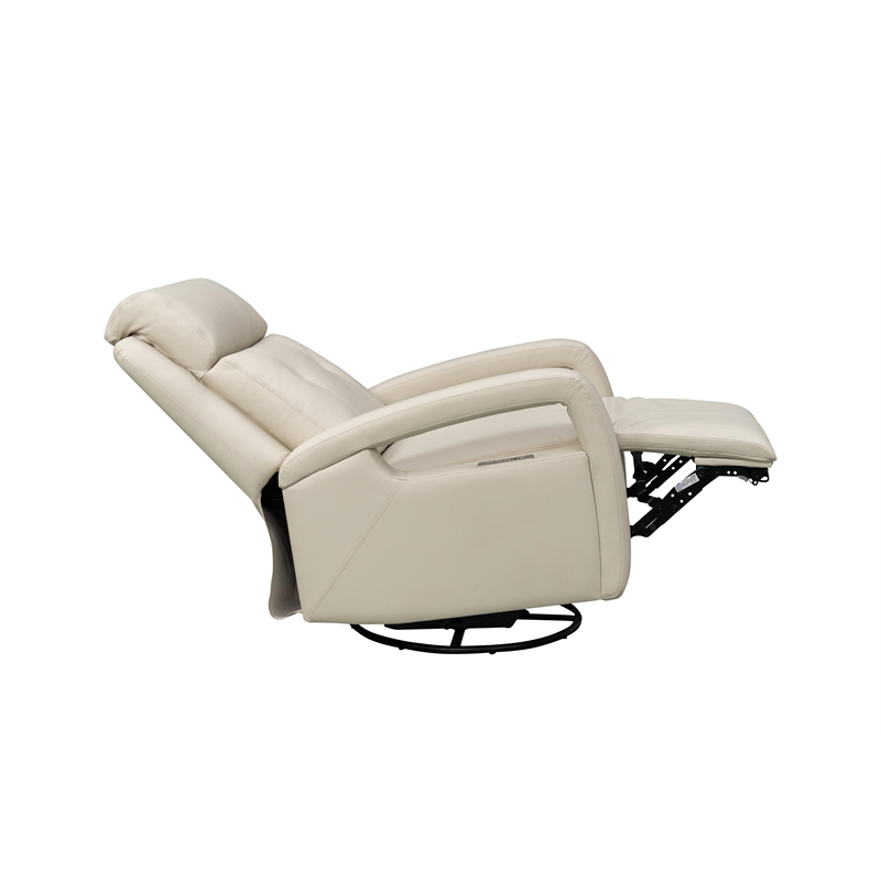 Barcalounger Gilbert Power Swivel Glider Recliner in Troy Cream