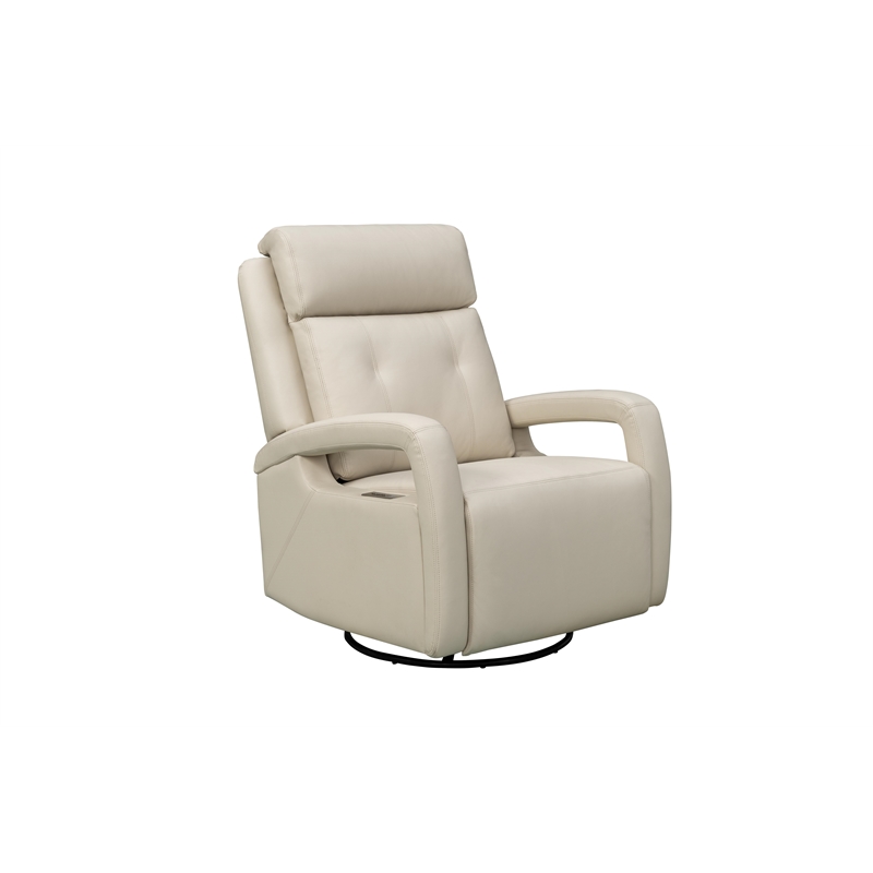 Barcalounger Gilbert Power Swivel Glider Recliner in Troy Cream