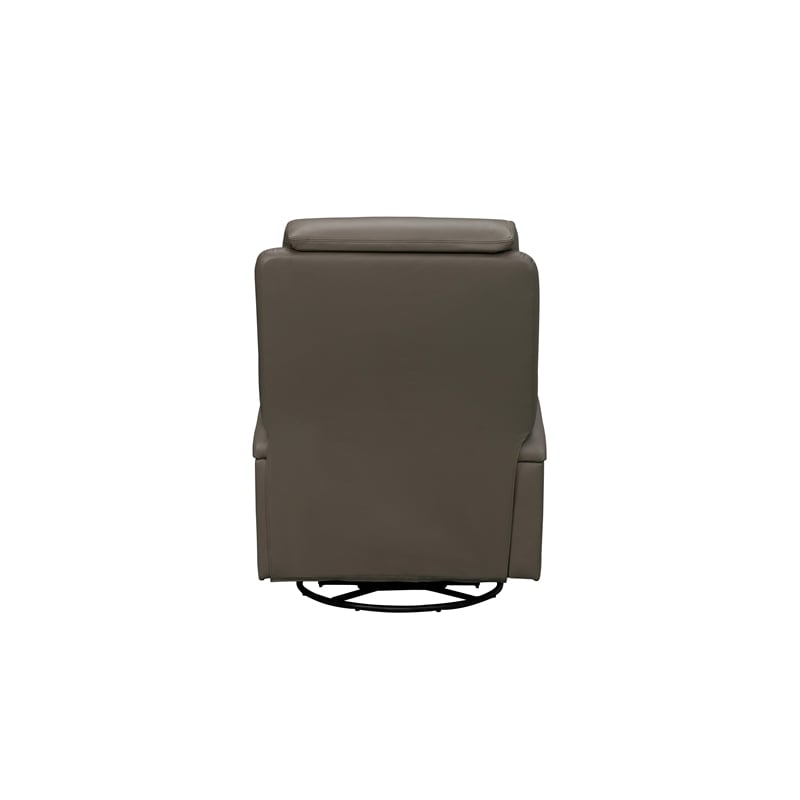 Barcalounger Gilbert Power Swivel Glider Recliner in Lynn Smokey Gray