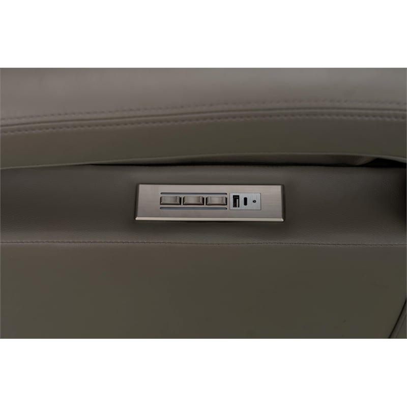 Barcalounger Gilbert Power Swivel Glider Recliner in Lynn Smokey Gray