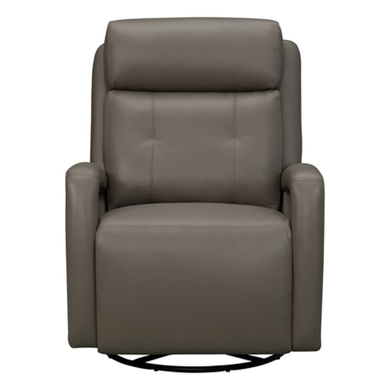 Barcalounger Gilbert Power Swivel Glider Recliner in Lynn Smokey Gray