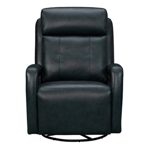 Barcalounger Gilbert Power Swivel Glider Recliner in Traci Midnight Blue