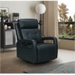 Barcalounger Gilbert Power Swivel Glider Recliner in Traci Midnight Blue