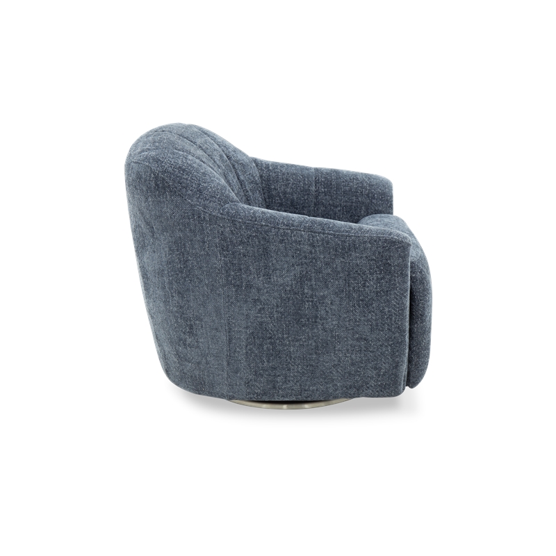 Barcalounger Millie Single Power Swivel Chair w/ Footrest Only in Maze Denim