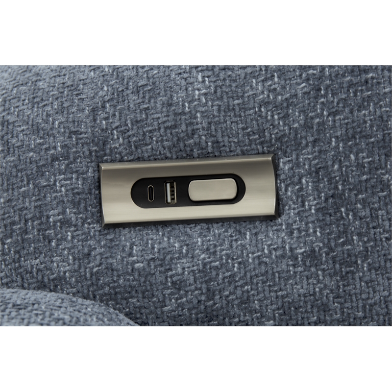 Barcalounger Millie Single Power Swivel Chair w/ Footrest Only in Maze Denim
