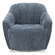 Barcalounger Millie Single Power Swivel Chair w/ Footrest Only in Maze Denim