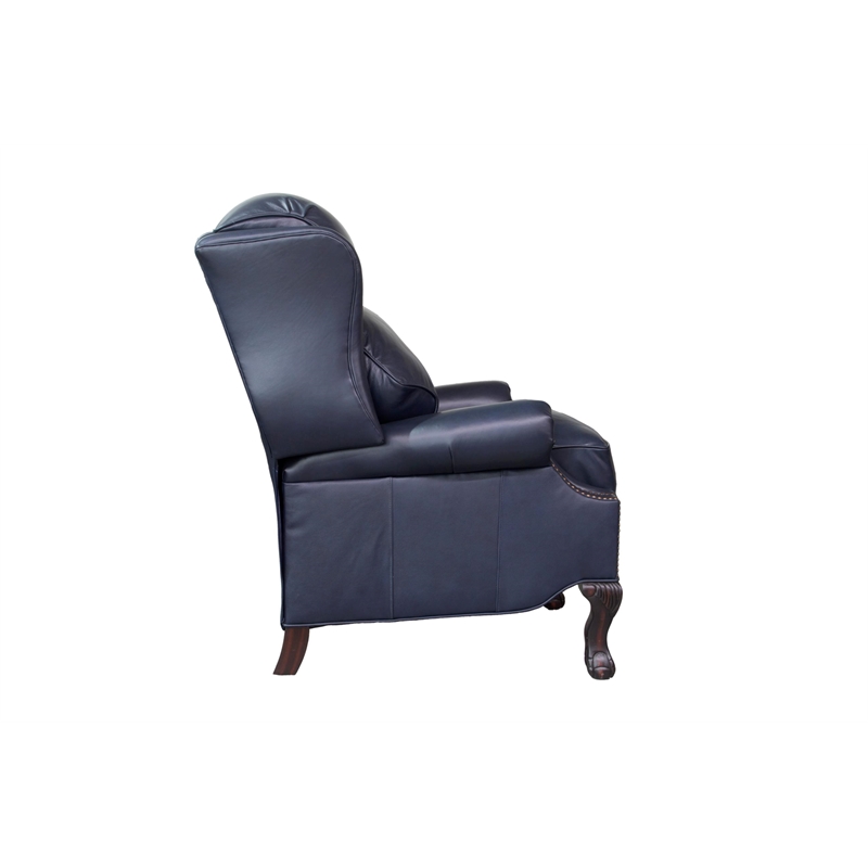 Barcalounger Danbury Push Thru The Arms Recliner in Shoreham Blue
