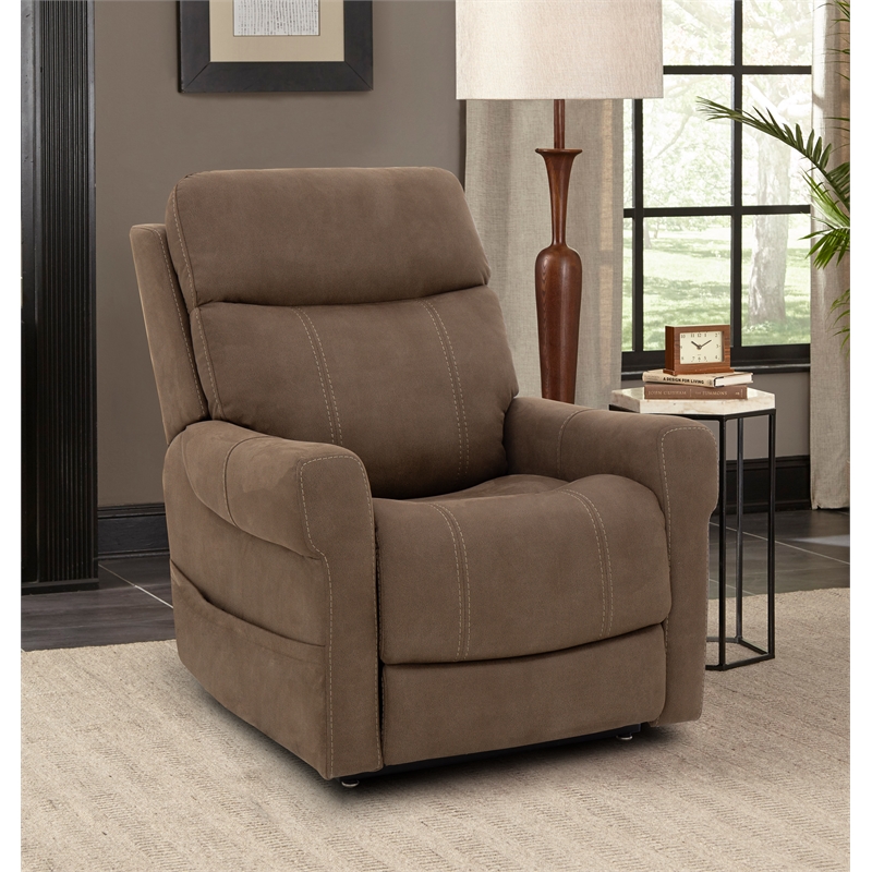 Barcalounger Lloyd Power Lift Recliner w/3 Zone Heat in Stonewash Granite