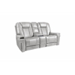 Barcalounger Sanibel Console Loveseat w/Power Recliner in Rainer Dove