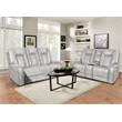 Barcalounger Sanibel Console Loveseat w/Power Recliner in Rainer Dove