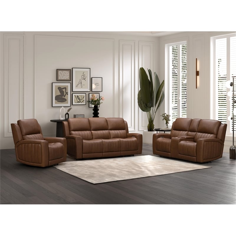 Barcalounger Holders Pierce Zero Gravity Power Reclining Loveseat in Cinnamon