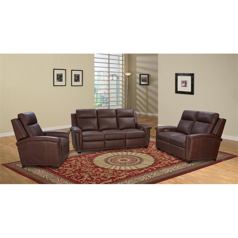 Barcalounger Briar Power Reclining Loveseat w/Power Head Rest Clifton Chocolate
