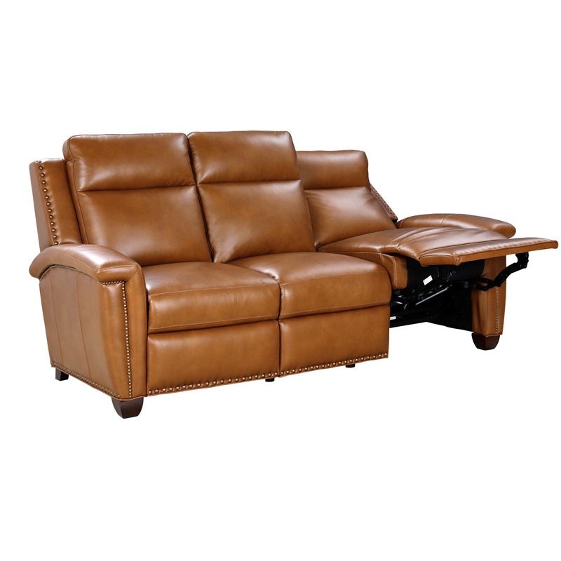Barcalounger Briar Power Reclining Sofa w/Power Head Rests in Elwood Saddle