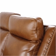 Barcalounger Briar Power Reclining Sofa w/Power Head Rests in Elwood Saddle