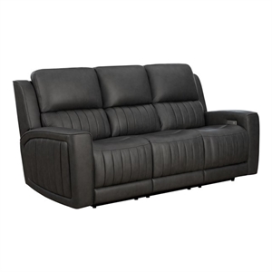 Barcalounger Holders Pierce Zero Gravity Power Reclining Sofa in Dark Gray