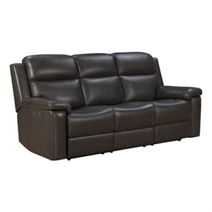 Barcalounger Leon Power Reclining Sofa w/ Heat & Massage in Matteo Smokey Gray