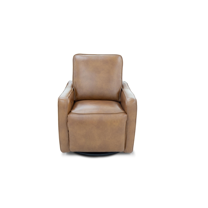 Barcalounger Mara Power Swival Glider Recliner in Fresco Honey