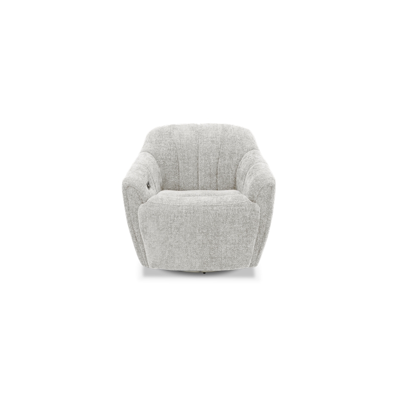 Barcalounger Millie Single Power Swivel Chair w/Power Footrest Only in Maze Dove