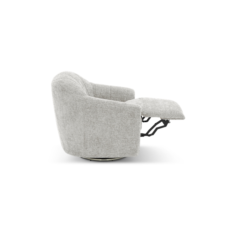 Barcalounger Millie Single Power Swivel Chair w/Power Footrest Only in Maze Dove