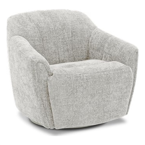 Barcalounger Millie Single Power Swivel Chair w/Power Footrest Only in Maze Dove