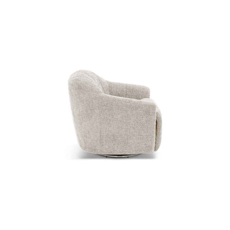 Barcalounger Millie Single Power Swivel Chair w/Power Footrest Only in Maze Tan
