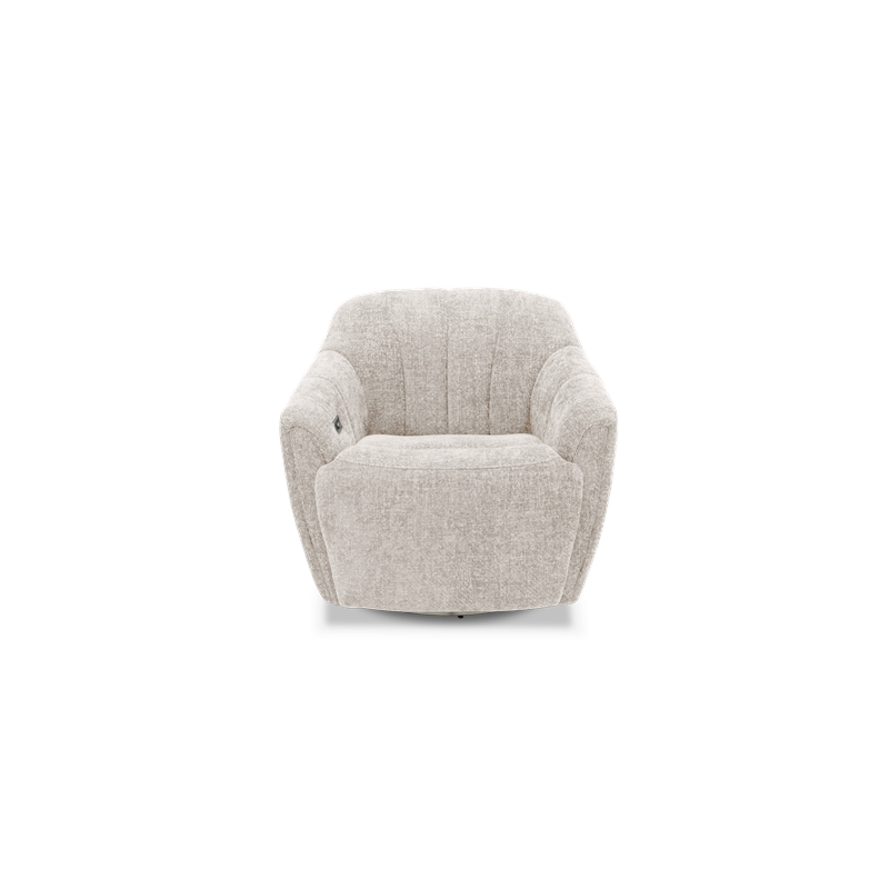 Barcalounger Millie Single Power Swivel Chair w/Power Footrest Only in Maze Tan