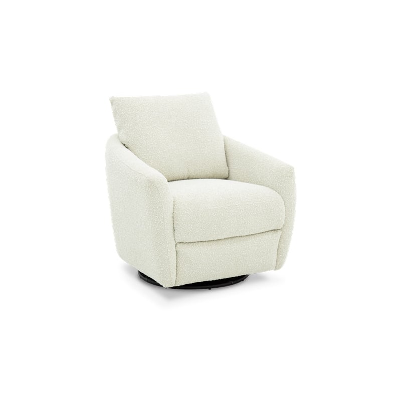 Barcalounger Morrow Single Power Swivel Chair w/ Footrest Only in Stella Pearl