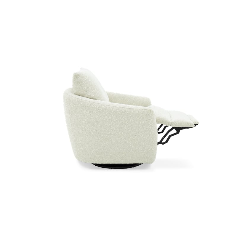 Barcalounger Morrow Single Power Swivel Chair w/ Footrest Only in Stella Pearl
