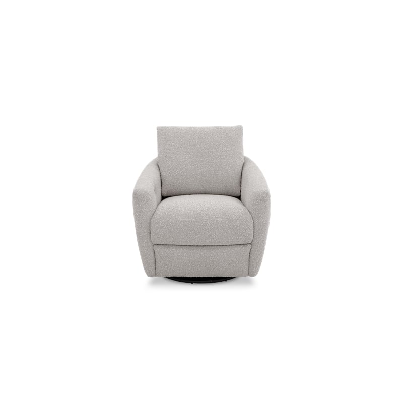 Barcalounger Morrow Single Power Swivel Chair w/ Footrest Only in Stella Silver