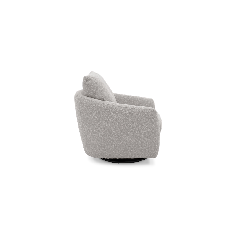 Barcalounger Morrow Single Power Swivel Chair w/ Footrest Only in Stella Silver