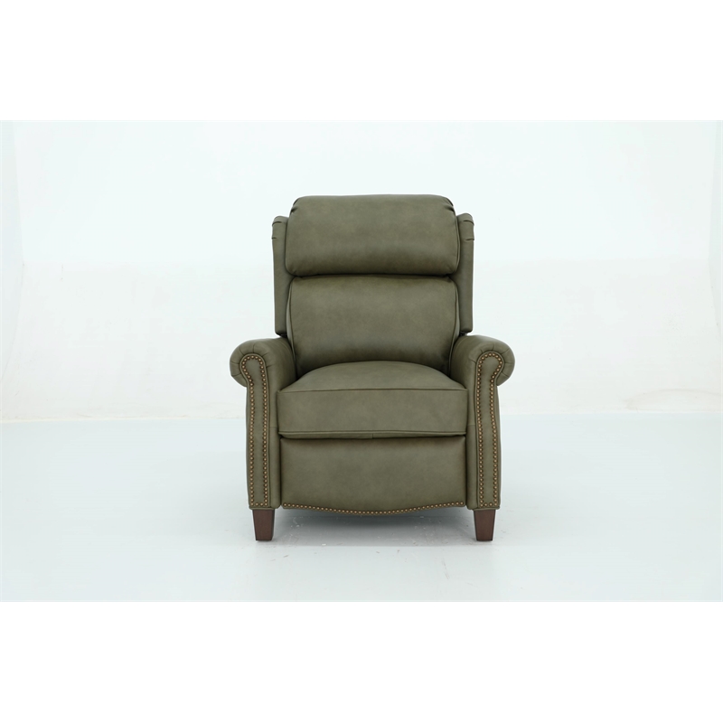 Barcalounger Meade Push Thru The Arms Recliner in Oasis Olive