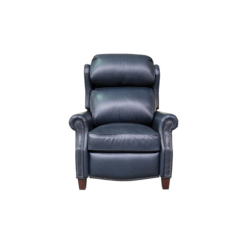 Barcalounger Meade Push Thru The Arms Recliner in Shoreham Blue