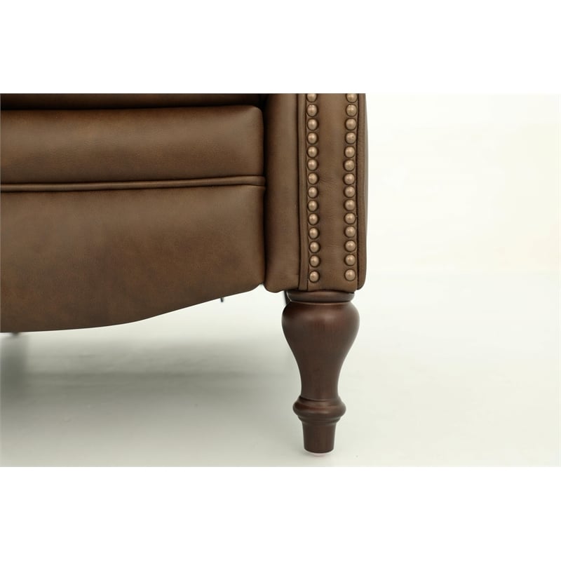 Barcalounger Kendall Push Thru The Arms Recliner in Oasis Walnut