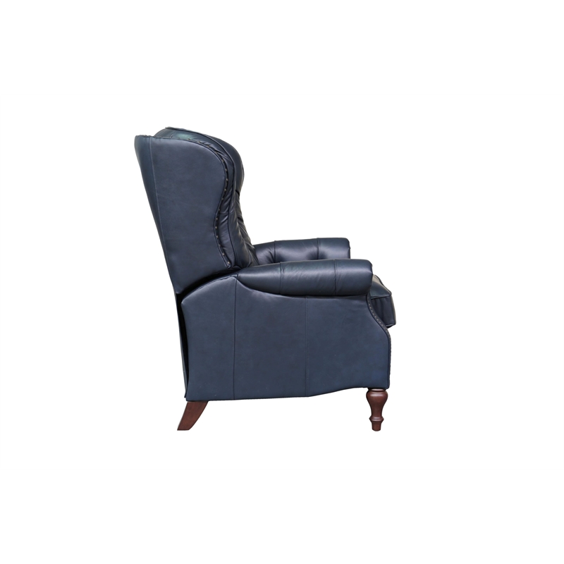 Barcalounger Kendall Push Thru The Arms Recliner in Shoreham Blue