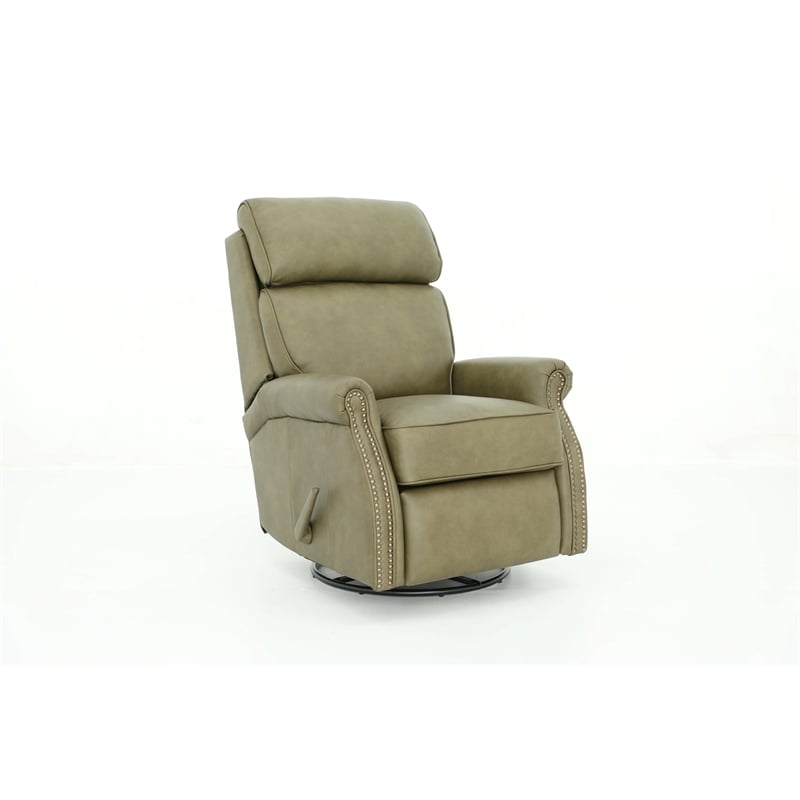 Barcalounger Crews Swivel Glider Recliner in Oasis Olive