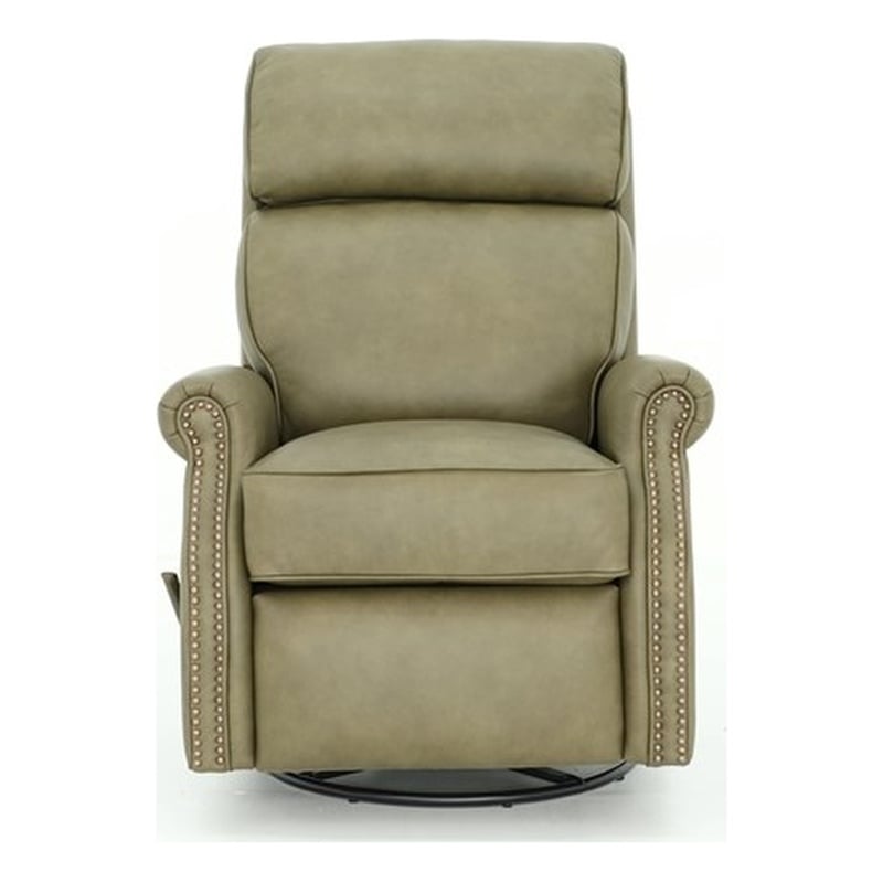 Barcalounger Crews Swivel Glider Recliner in Oasis Olive